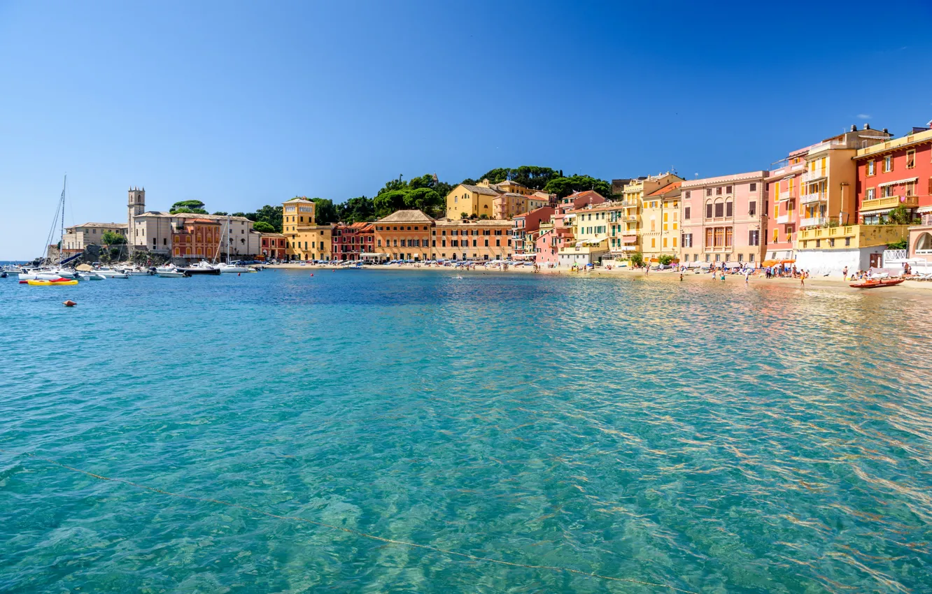 Photo wallpaper home, Italy, Bay, Sestri Levante