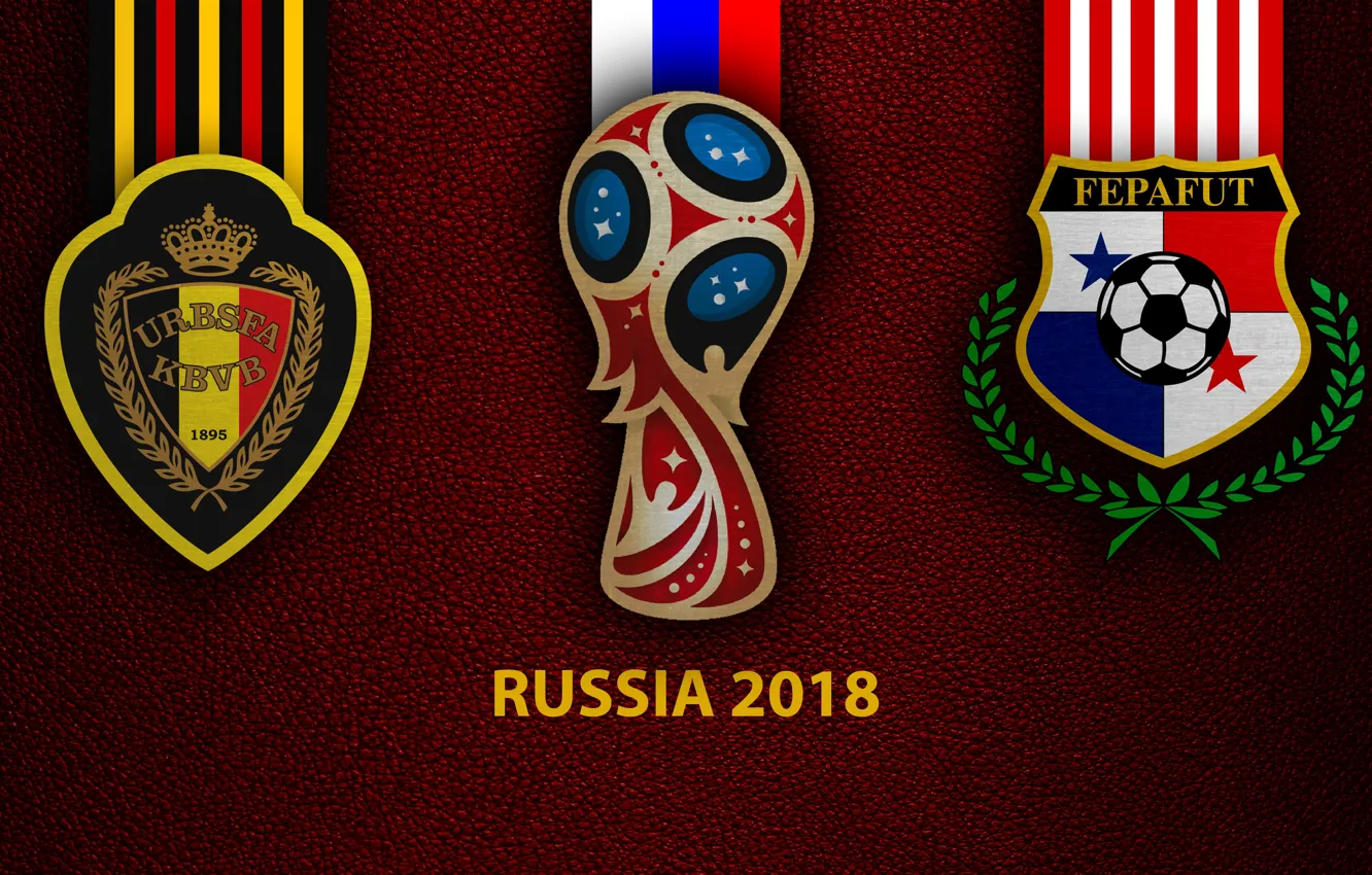 Photo wallpaper wallpaper, sport, logo, football, FIFA World Cup, Russia 2018, Belgium vs. Panama