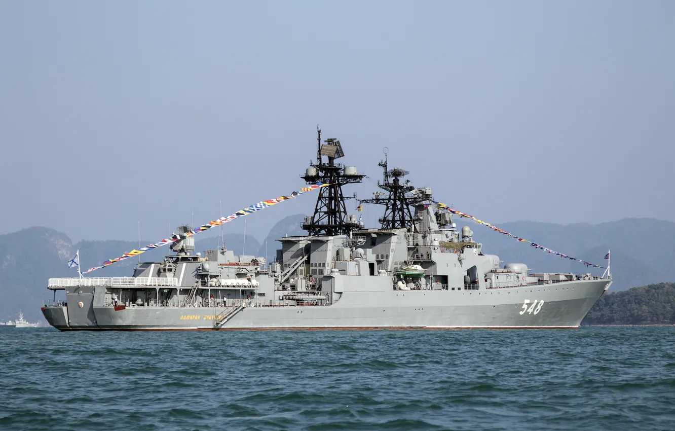 Photo wallpaper ship, large, Russia, anti-submarine, Admiral Panteleyev