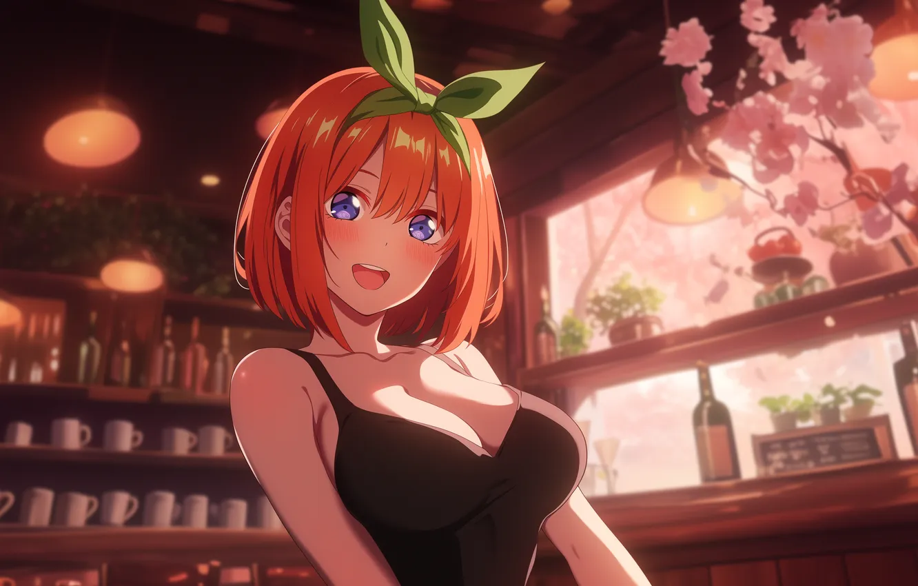 Photo wallpaper linen, anime, art, wallpaper, red hair, The Quintessential Quintuplets, Go-Toubun no Hanayome, Five brides