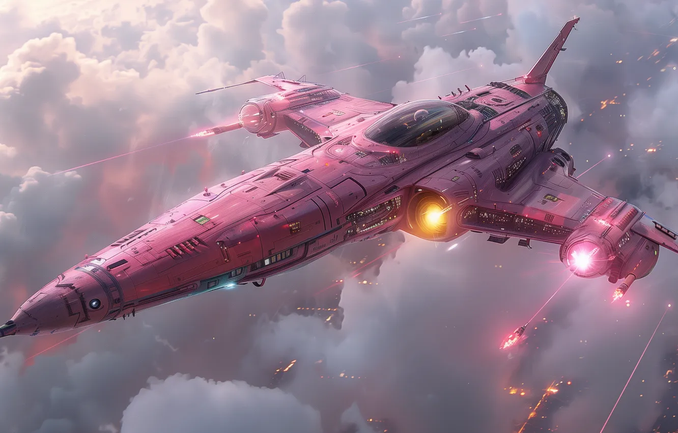 Photo wallpaper nature, fog, future, fiction, UFO, haze, the plane, the futuristic