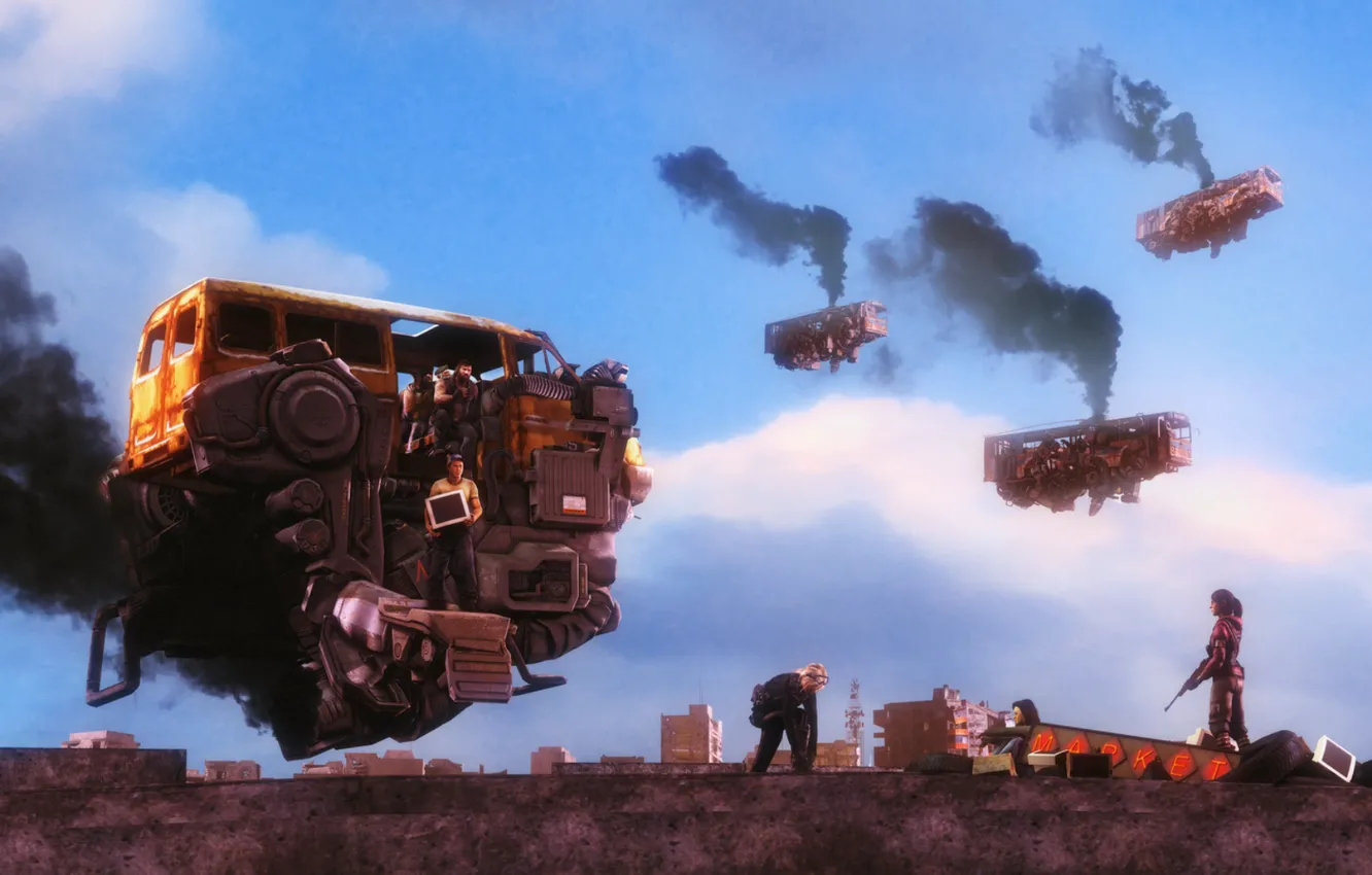 Photo wallpaper mountains, bird, people, Eagle Nest, Secret Pass