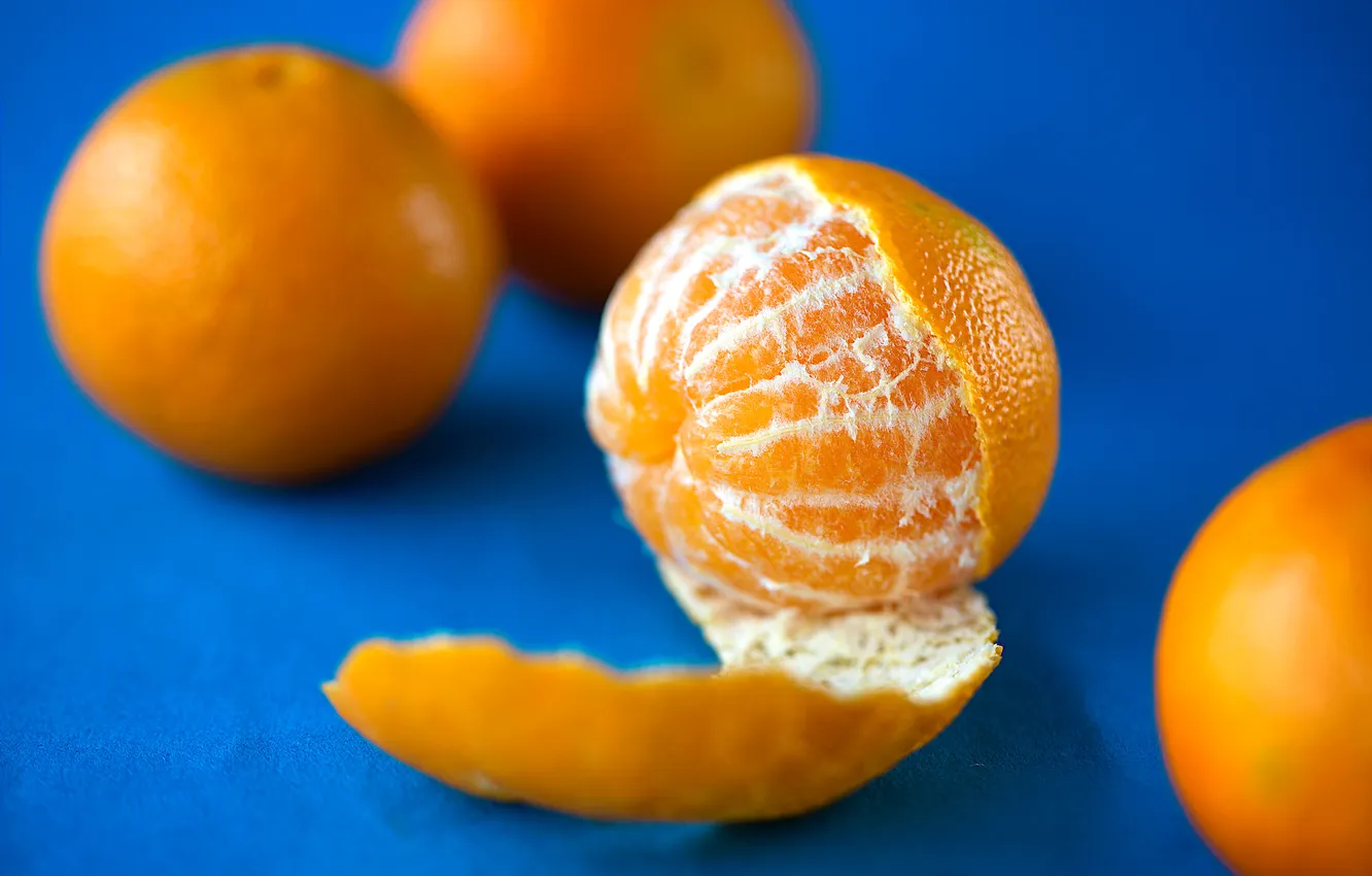 Photo wallpaper citrus, fruit, slices, Mandarin