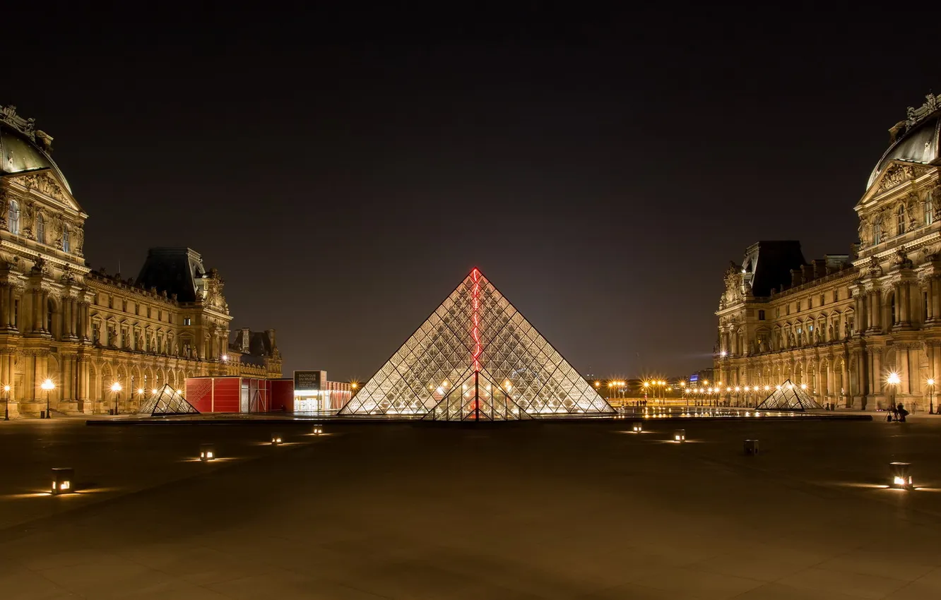 Photo wallpaper Paris, France, Pyramid of the Louvre