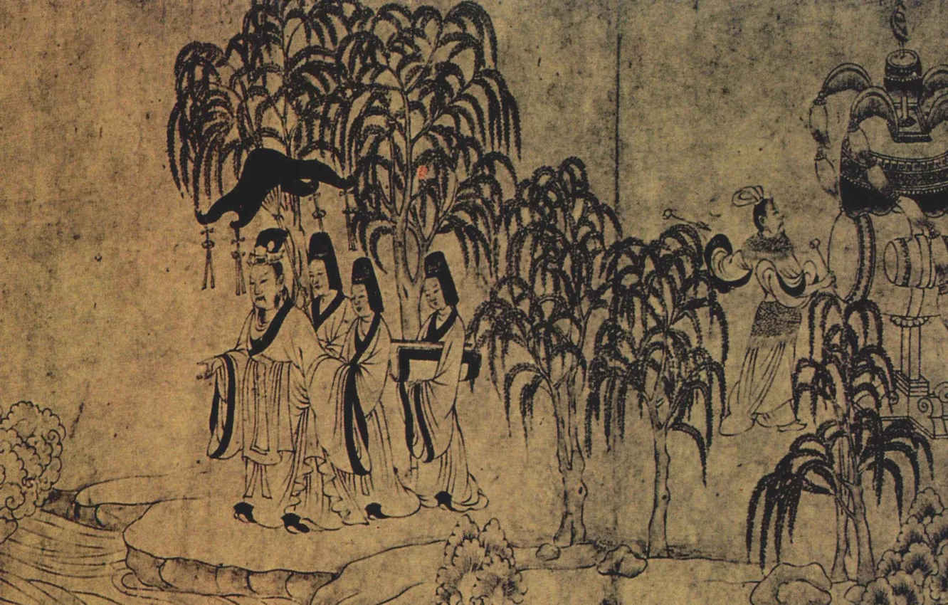 Photo wallpaper Chinese paintings, painting, art