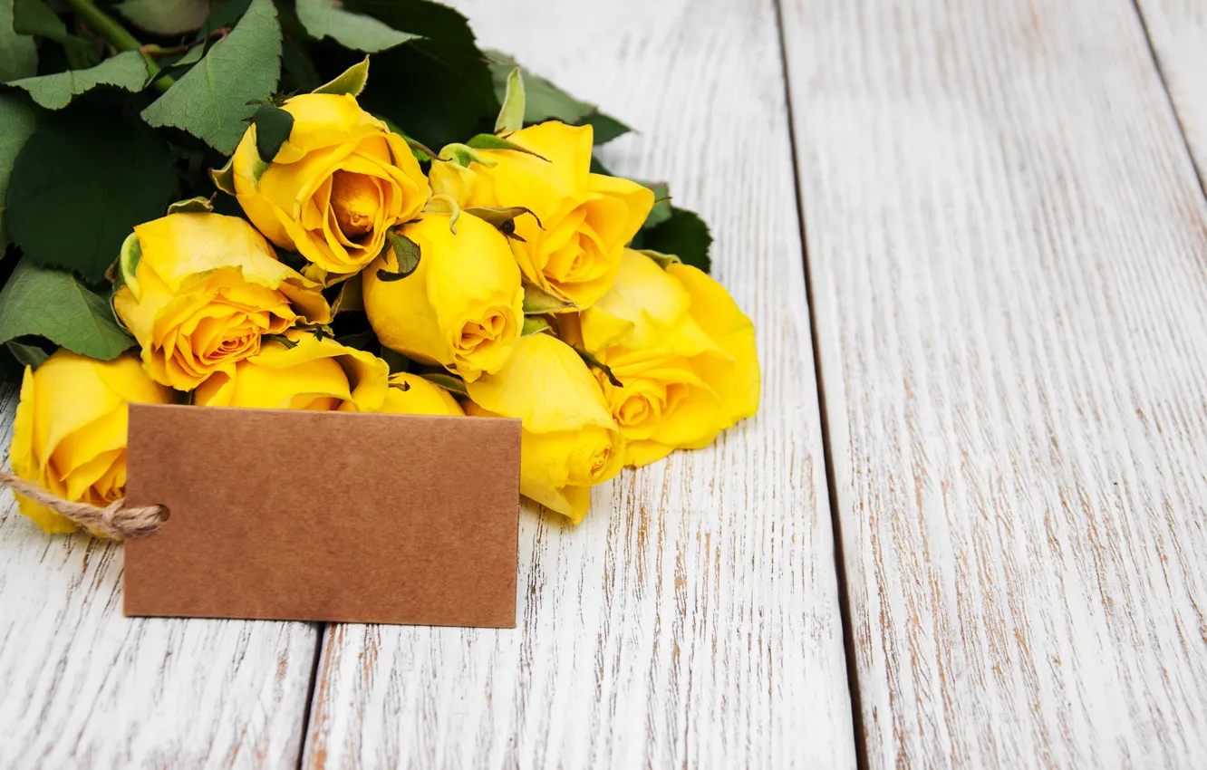 Photo wallpaper roses, bouquet, yellow, yellow, flowers, romantic, roses