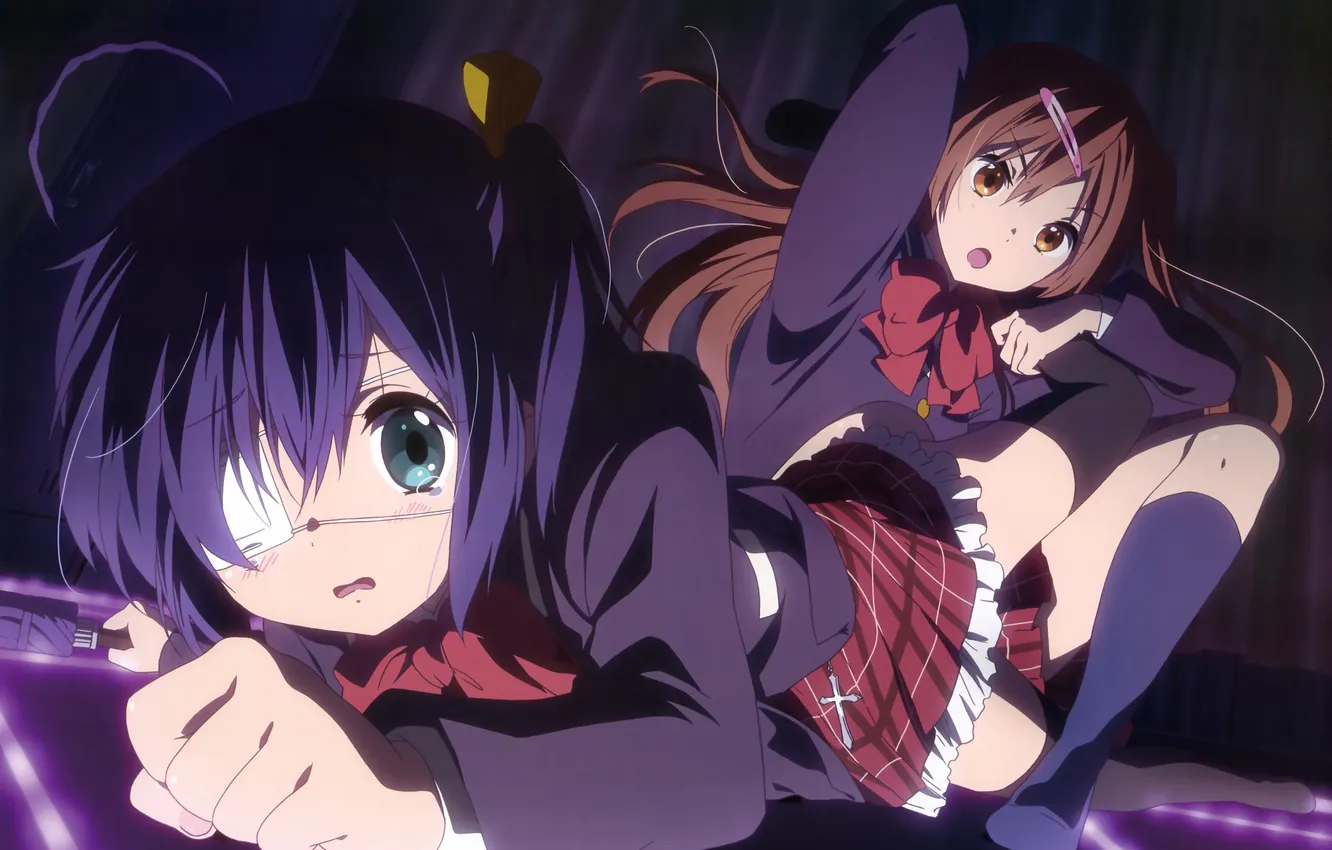 Photo wallpaper girl, cross, headband, form, to rik takanashi, chuunibyou demo koi ga shitai!, Nibutani Shinka