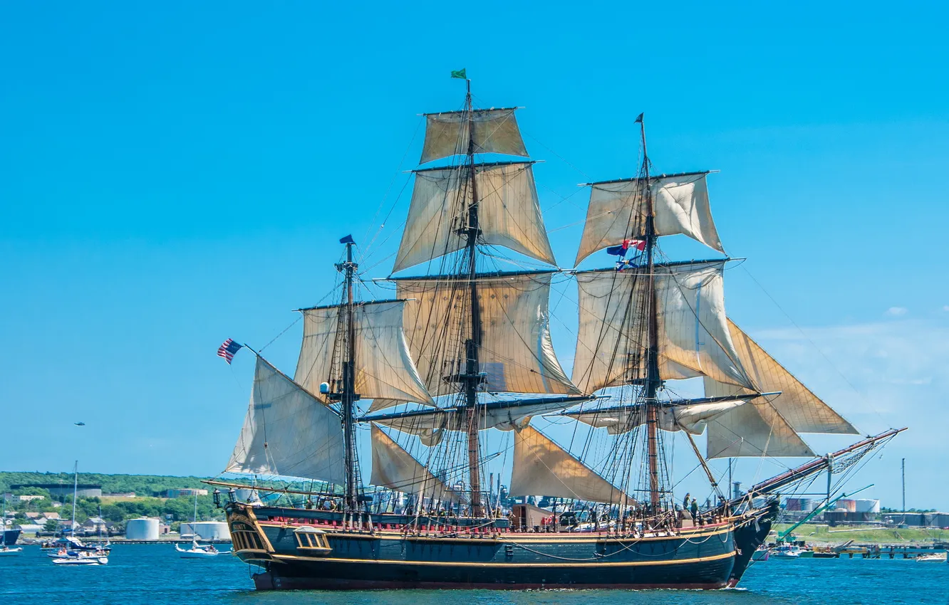 Photo wallpaper photo, ship, Canada, sailing, Halifax, Regional, MUNICIPALITY