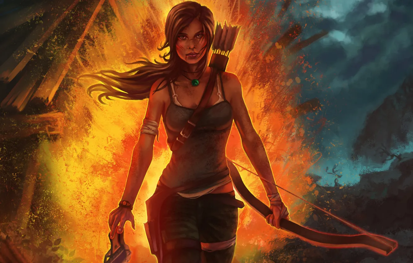 Photo wallpaper girl, Tomb Raider, Croft, Lara