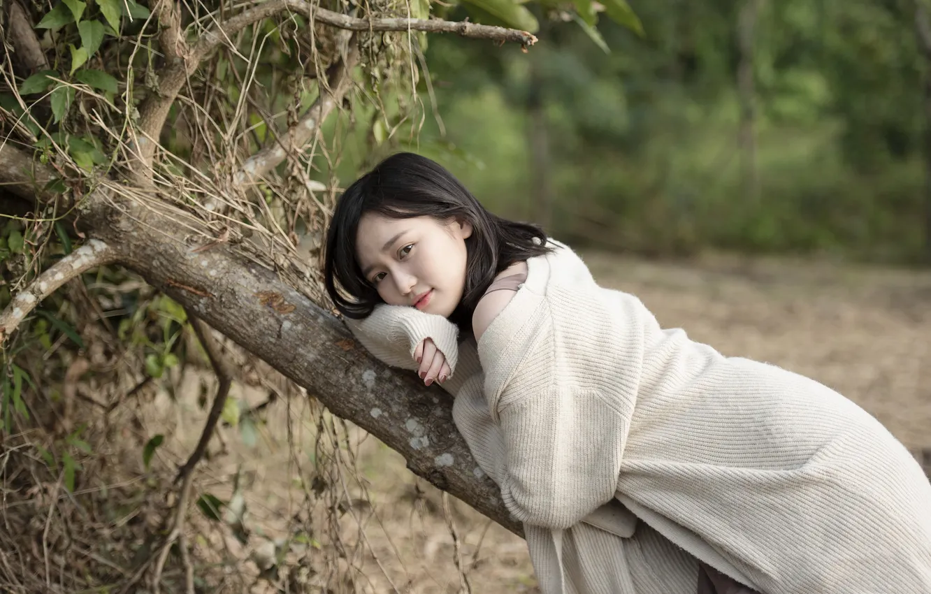 Photo wallpaper woman, model, cute