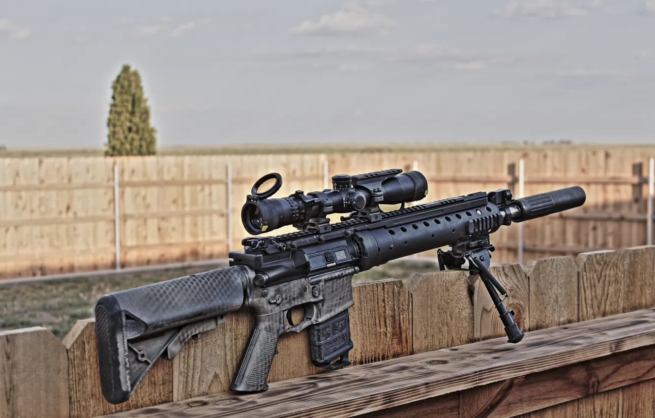 Photo wallpaper weapons, rifle, sniper, SPR, MK12