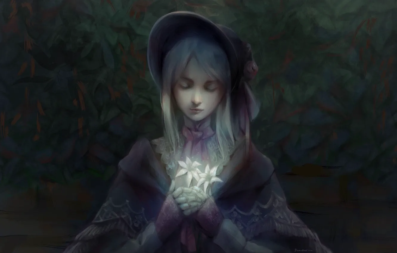 Photo wallpaper girl, Lily, bloodborne, Рlain doll