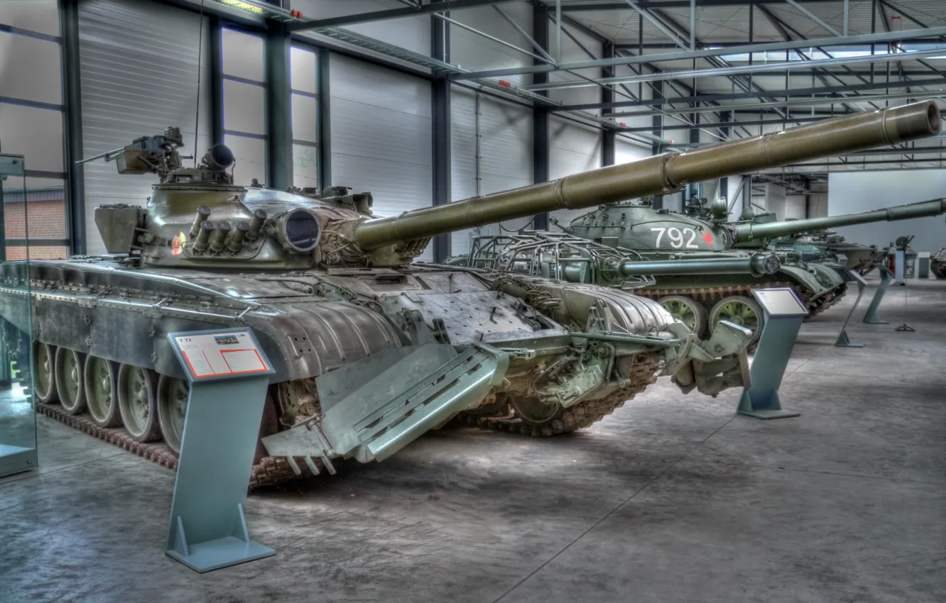 Photo wallpaper USSR, Museum, tanks, armor, T-72, the t-62A