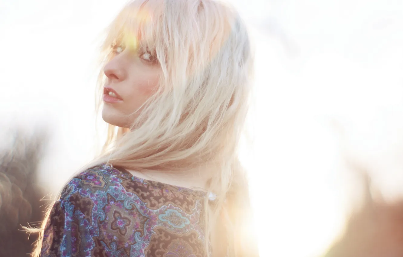 Photo wallpaper look, girl, light