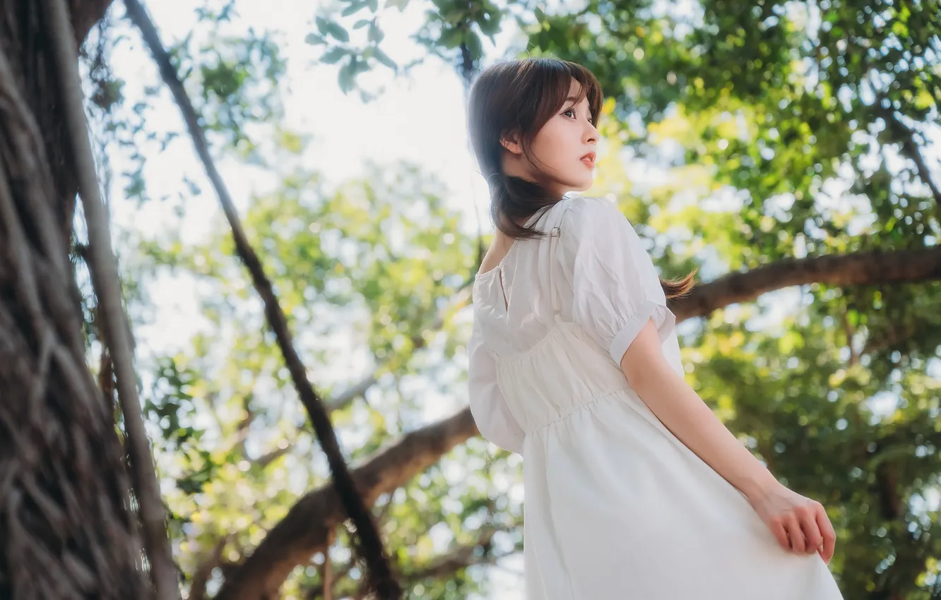 Photo wallpaper summer, girl, Asian