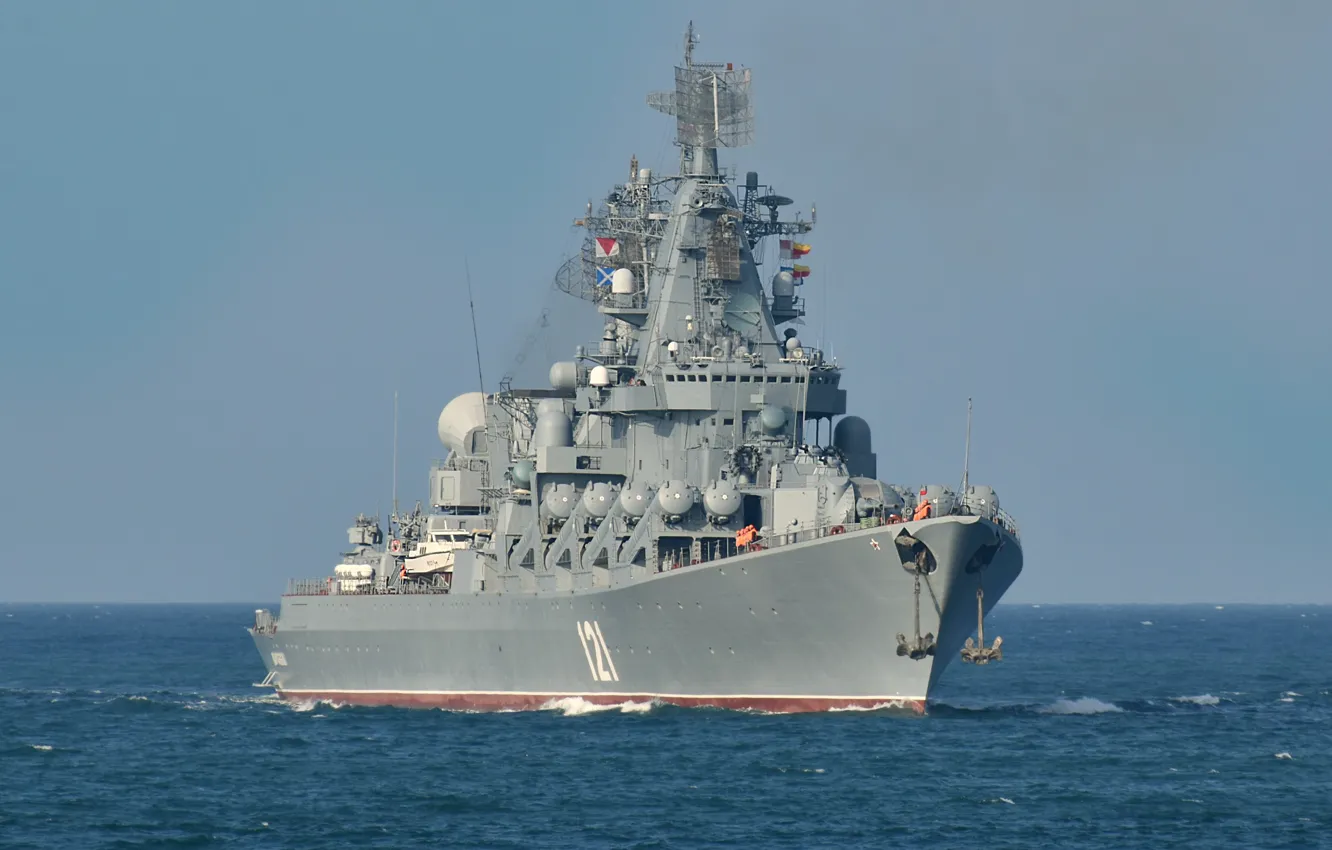 Photo wallpaper Moscow, cruiser, rocket, the project 1164