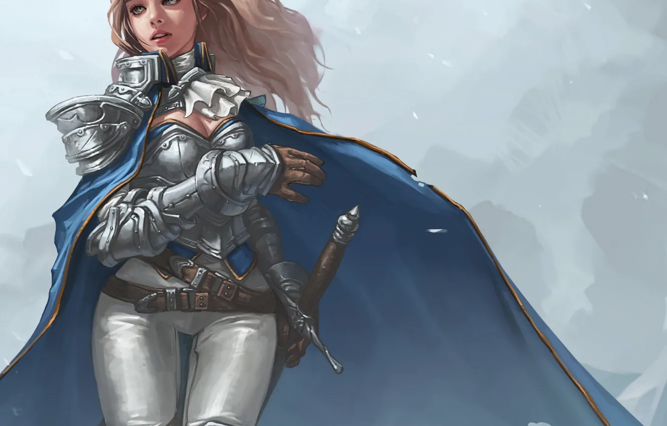 Photo wallpaper look, girl, fiction, blonde, art, JeeHyung lee