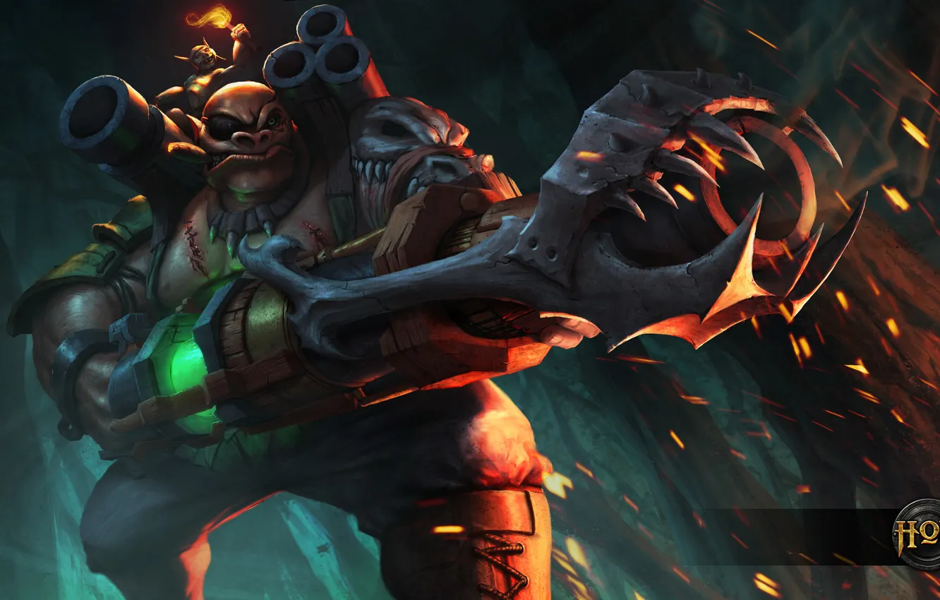 Photo wallpaper one-eyed, Heroes of Newerth, artillery, Boggus Artillery, Boggus
