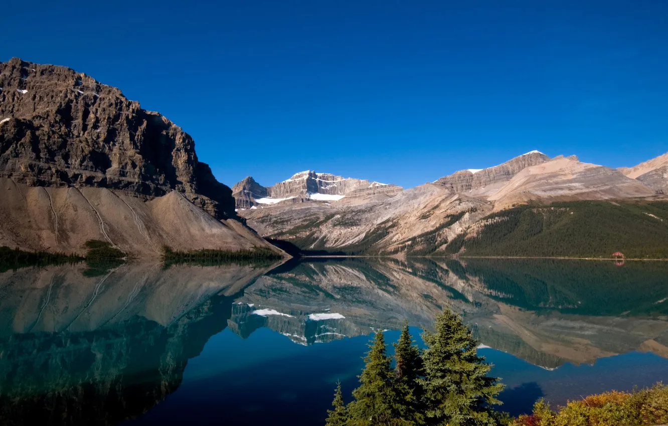 Photo wallpaper landscape, mountains, nature, lake, Canada, national Park