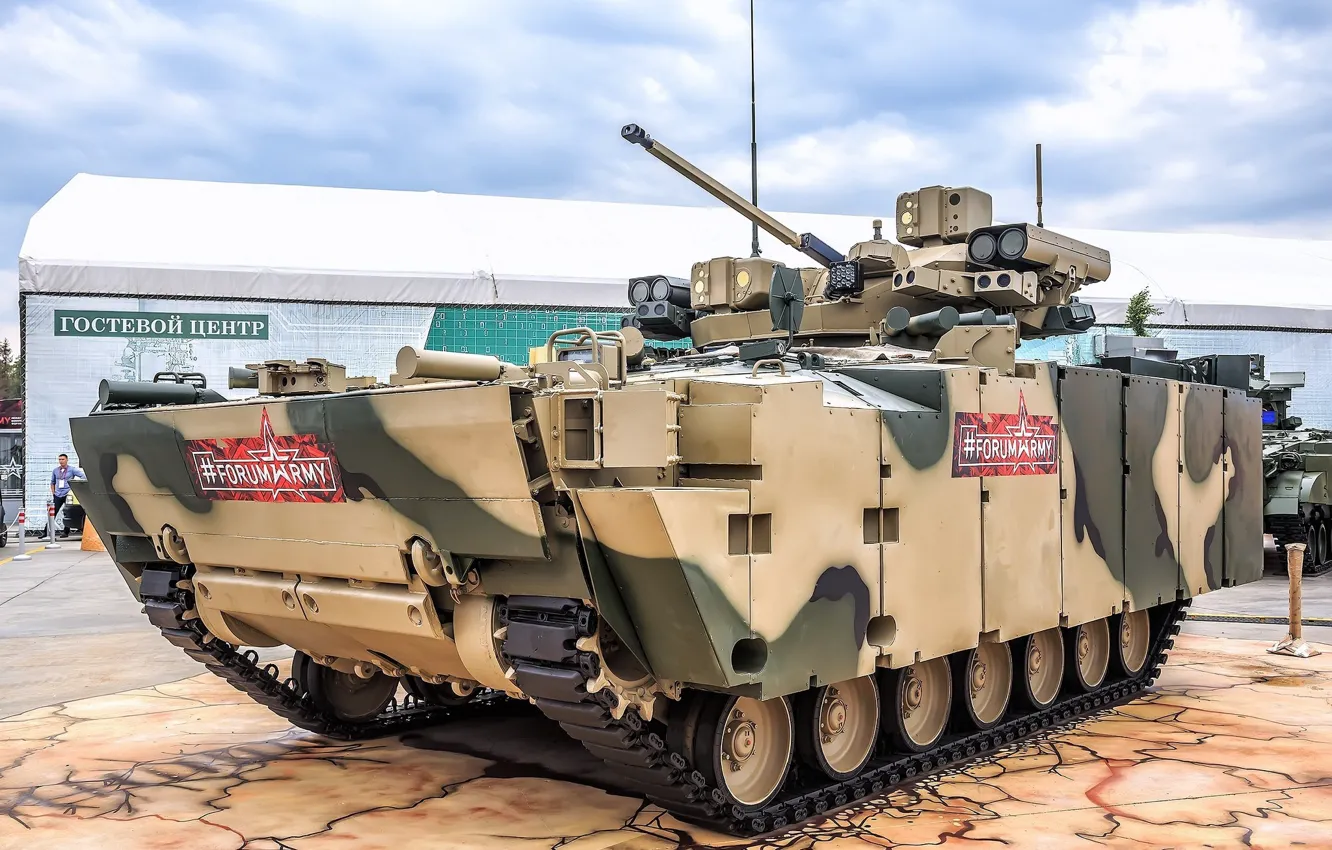 Photo wallpaper Russian weapons, Forum «ARMY 2018», a new type of armored vehicles, BMP "kurganets-25"