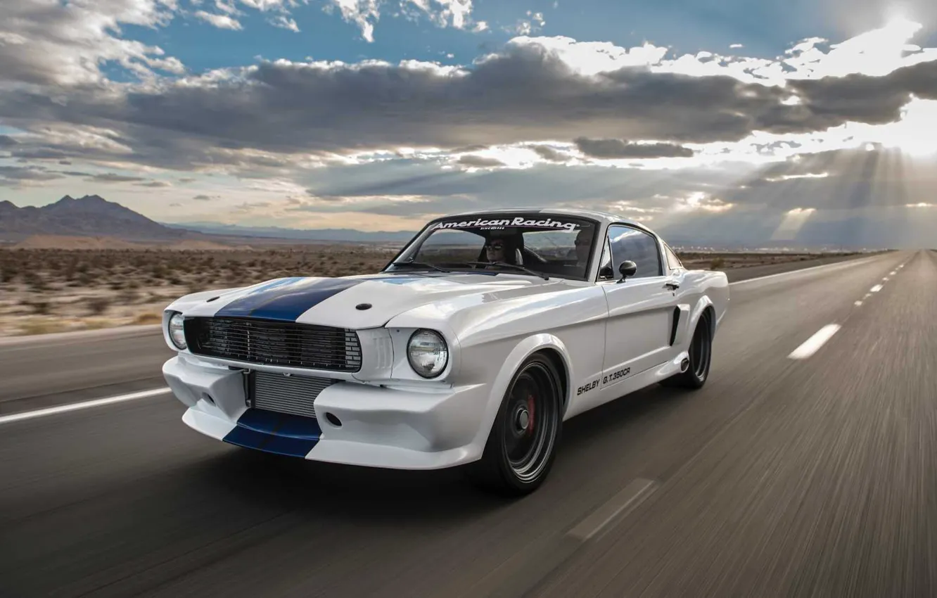 Photo wallpaper Car, Ford Mustang, Speed, Muscle car, Road, Classic car, Shelby GT350CR