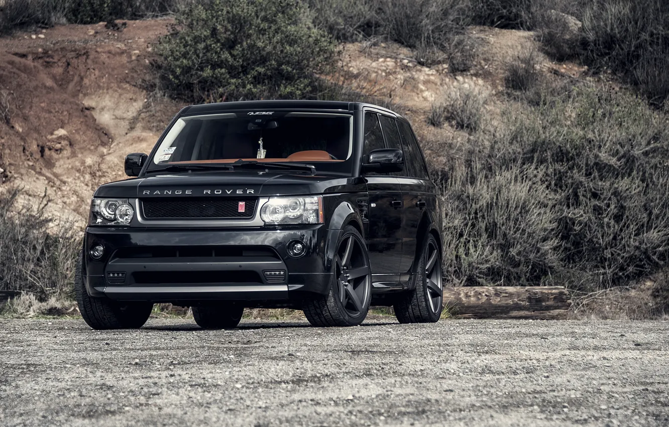 Photo wallpaper sport, black, land rover, range rover, tuning