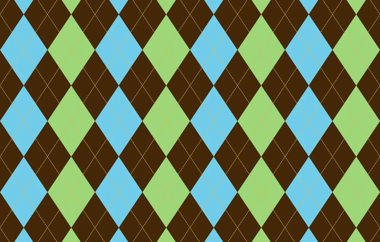 Photo wallpaper green, background, blue, texture, geometry, brown, diamonds