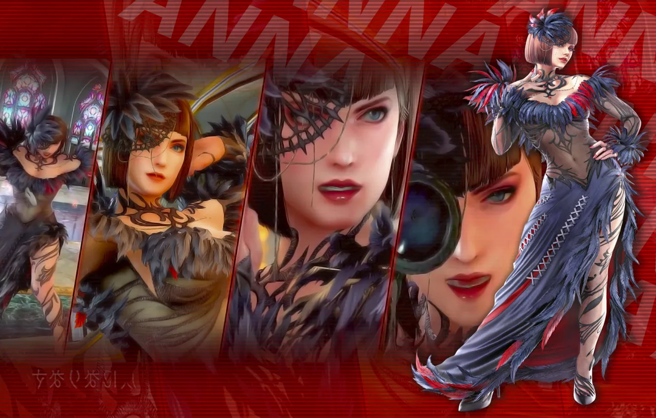Photo wallpaper girl, collage, Tekken 7