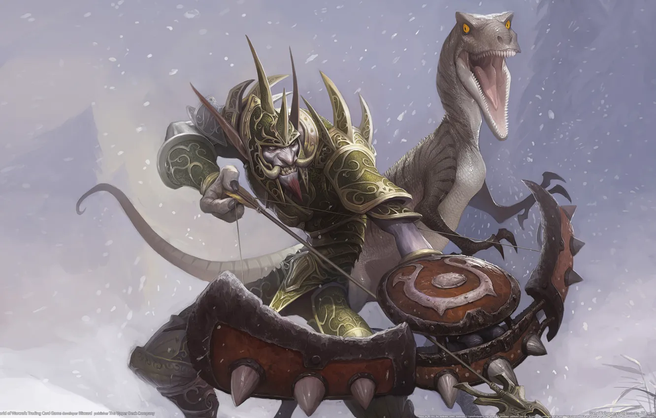 Photo wallpaper bow, rage, World of Warcraft, hunter, wow, ammunition, pet, Troll