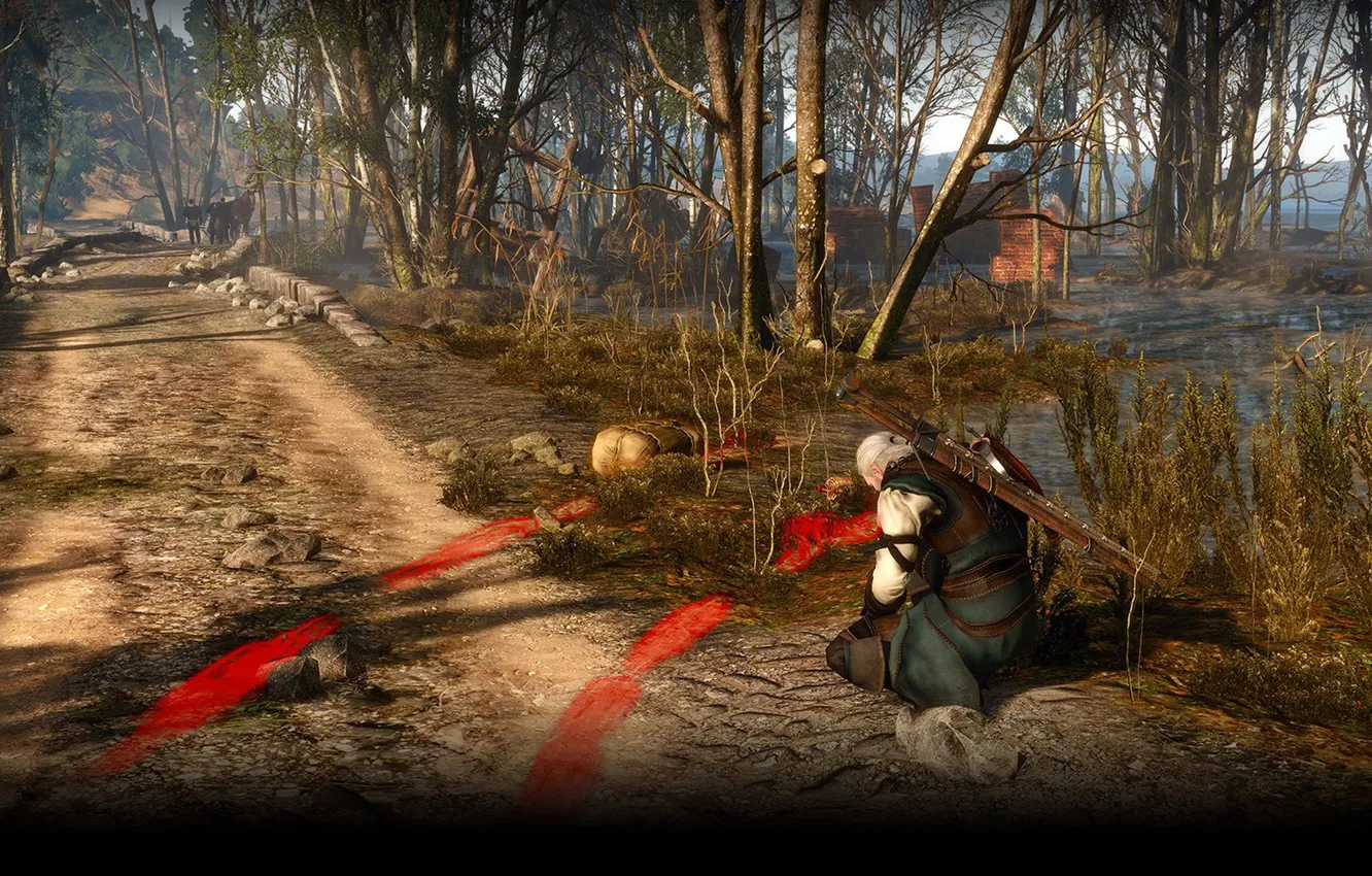 Photo wallpaper trees, swamp, the Witcher, rpg, Geralt, the wild hunt, wild hunt, the witcher 3