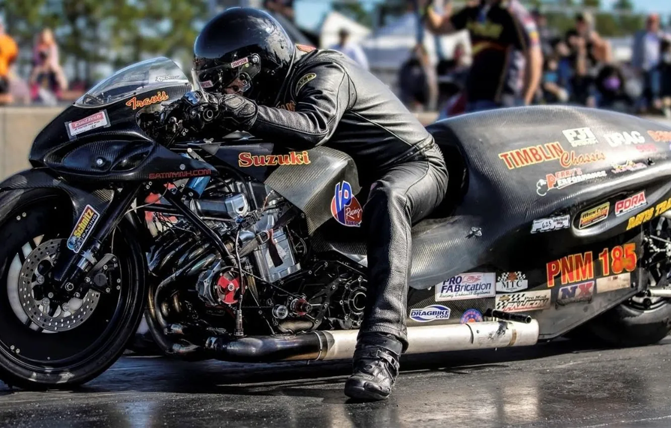 Photo wallpaper suzuki, power, speed, engine, drag bike, super bike