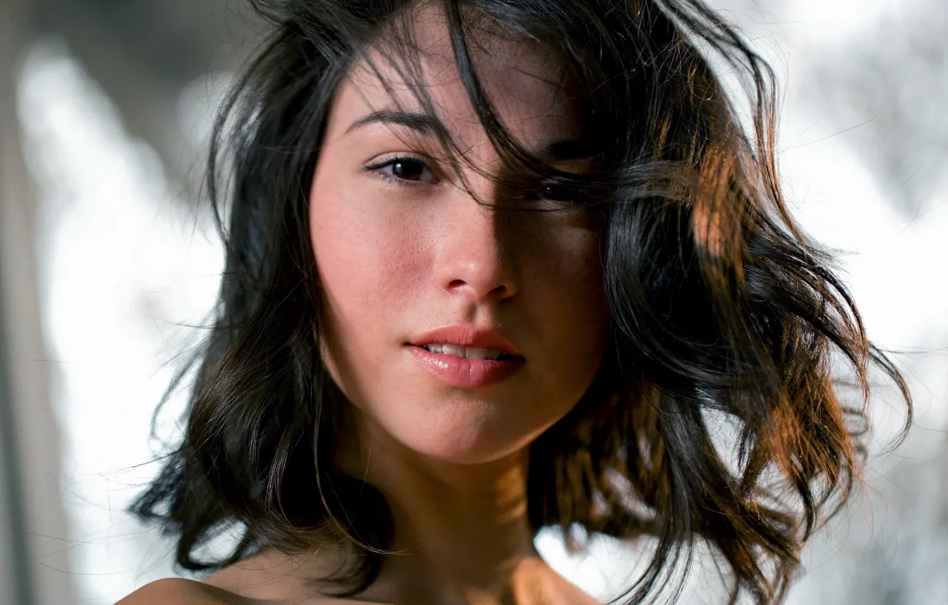 Photo wallpaper girls, Emily, model, brunette, look, dark eyes, Emily Grey, Erotic Model