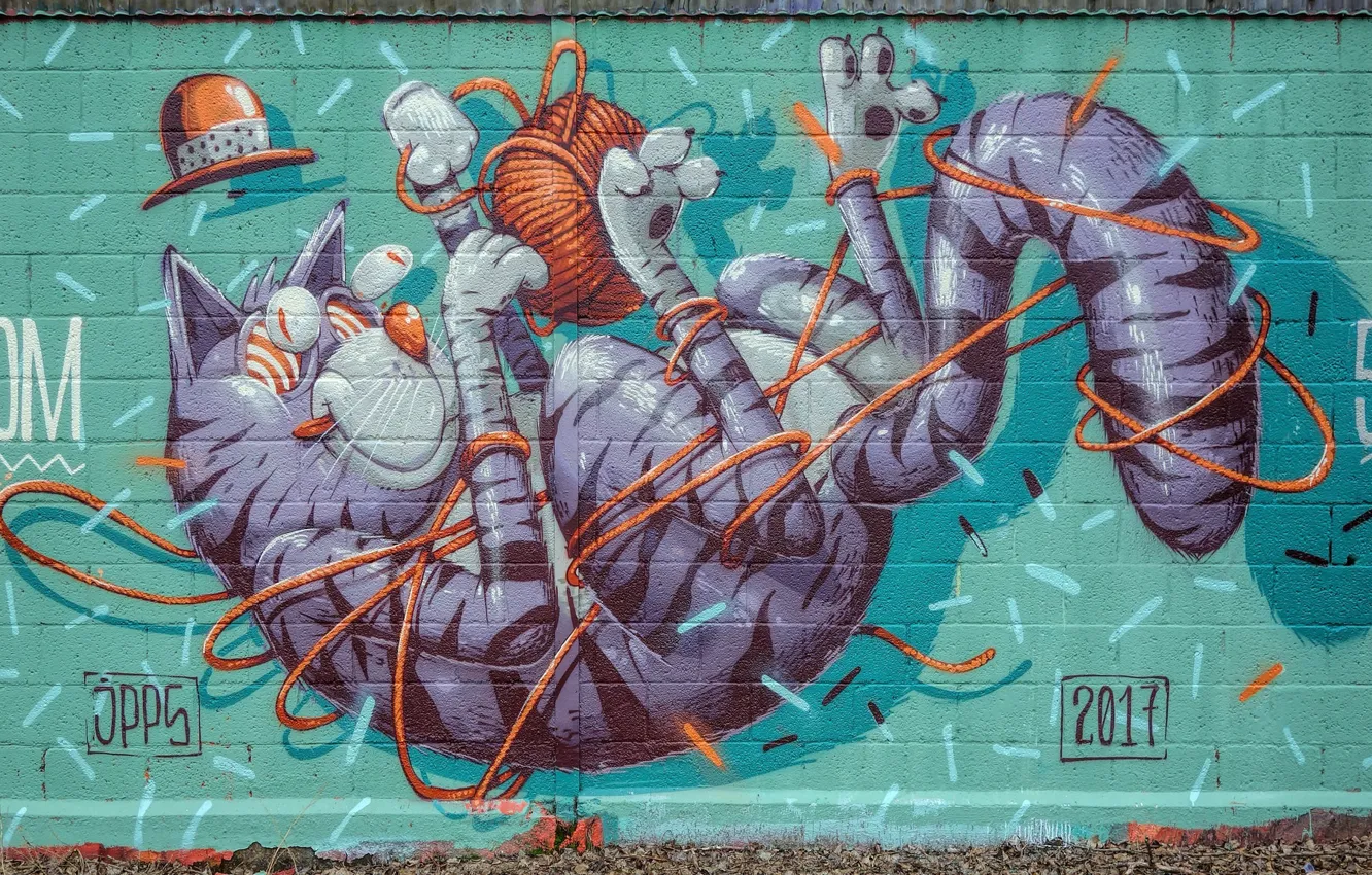 Photo wallpaper wall, graffiti, figure