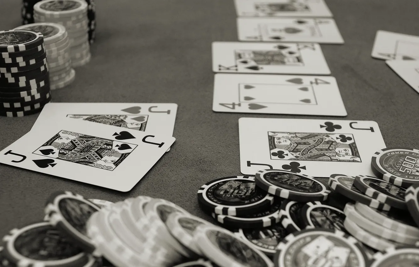 Photo wallpaper map, chips, casino