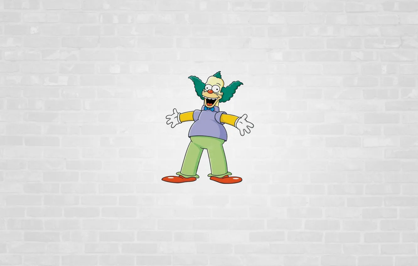 Photo wallpaper The simpsons, minimalism, The Simpsons, Herschel Shmoikel Pinchas Yerucham Krustofsky, Krusty The Clown, Krusty the …