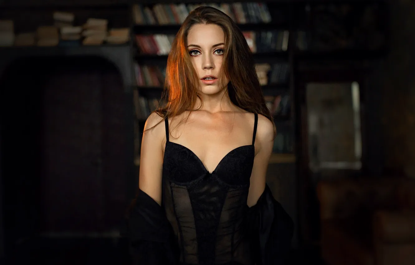 Photo wallpaper look, girl, brown hair, beautiful, Xenia Kokoreva, Kseniya Kokoreva