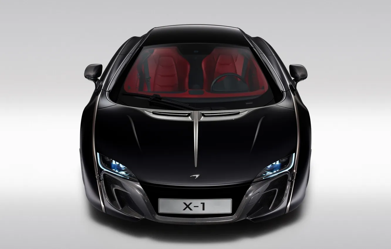 Photo wallpaper Concept, background, lights, McLaren, the concept, supercar, the front, McLaren