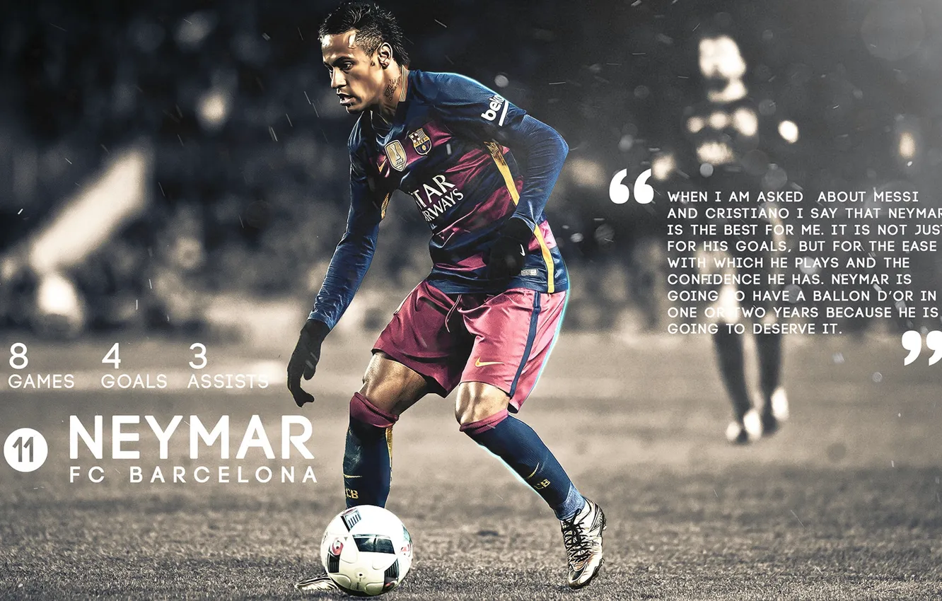 Photo wallpaper wallpaper, sport, football, player, FC Barcelona, Neymar