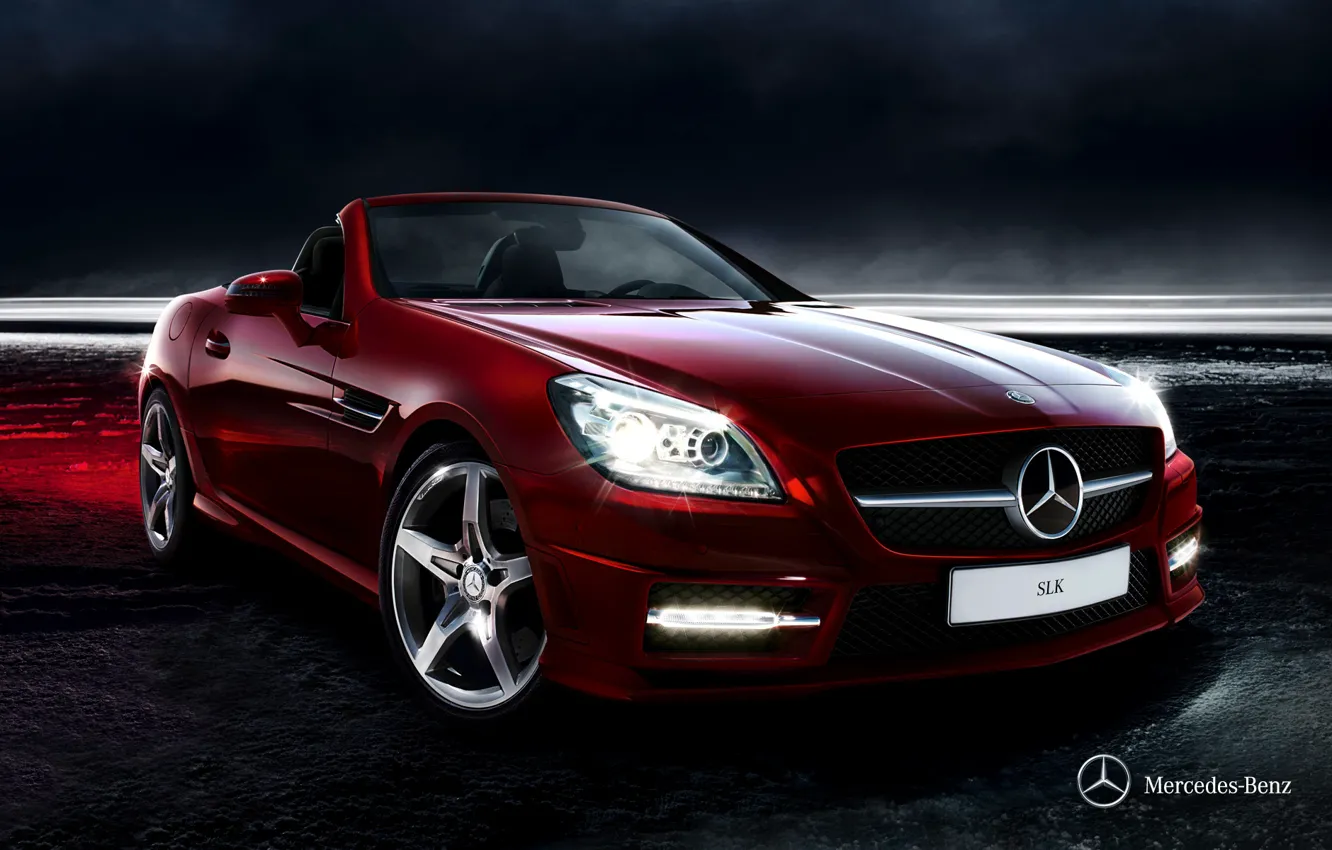 Photo wallpaper Mercedes-Benz, convertible, Mercedes, 2011, SLK, R172