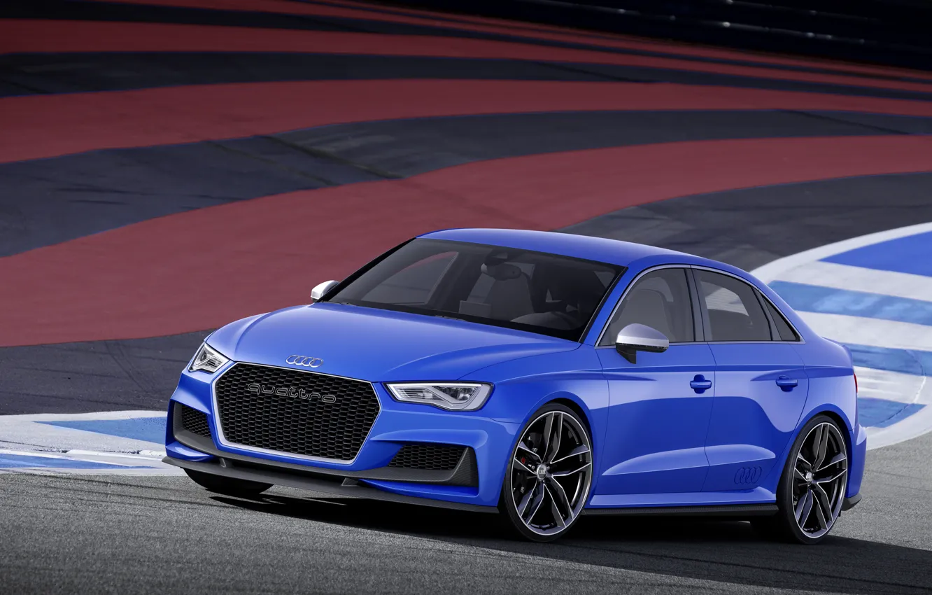 Photo wallpaper blue, Audi, the concept, sedan, 2014, Audi A3 clubsport quattro concept