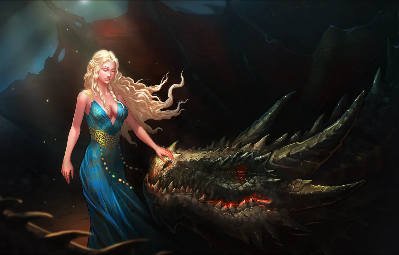 Photo wallpaper girl, fantasy, characters, Game of Thrones, Game of thrones, Daenerys Targaryen, Daenerys Targaryen, Mother of …