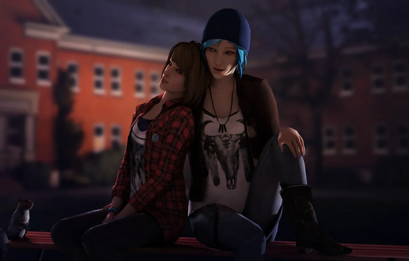Photo wallpaper game, Max, Price, Chloe, Chloe, MAX, Life Is Strange, Caulfield