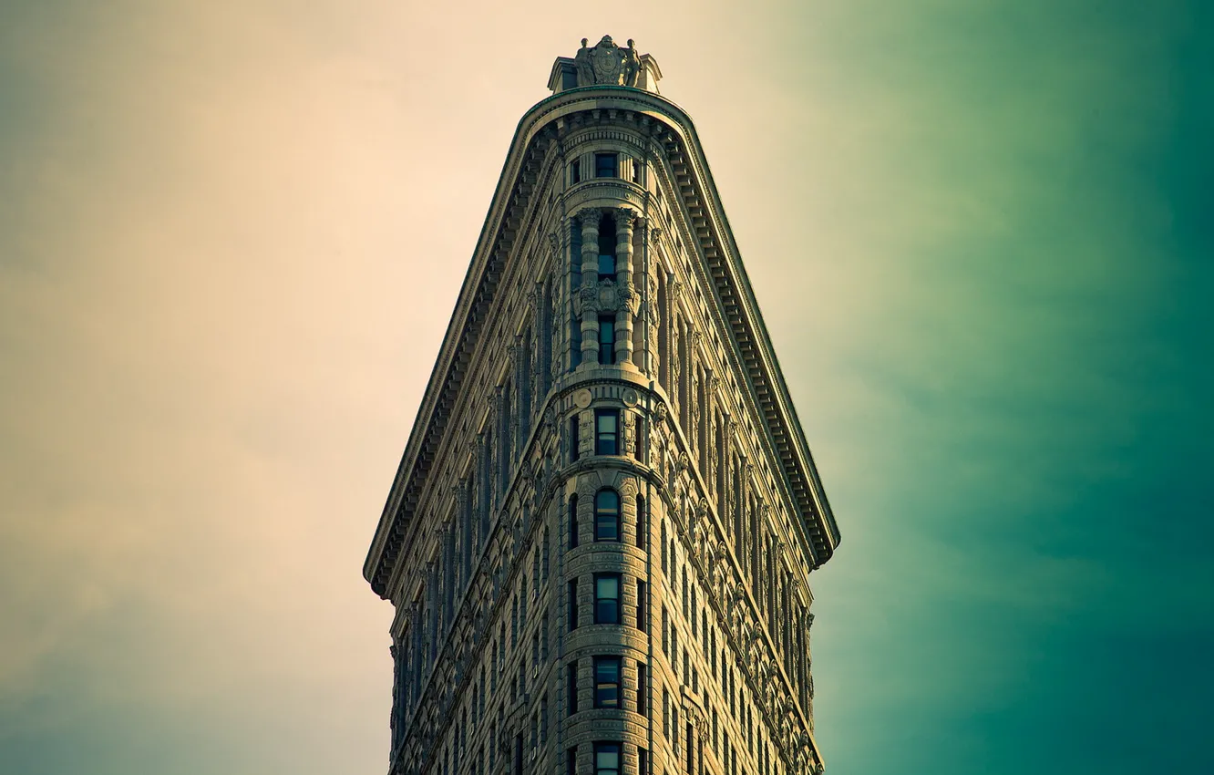 Photo wallpaper the sky, the city, the building, New York, Manhattan, NYC, Flatiron Building