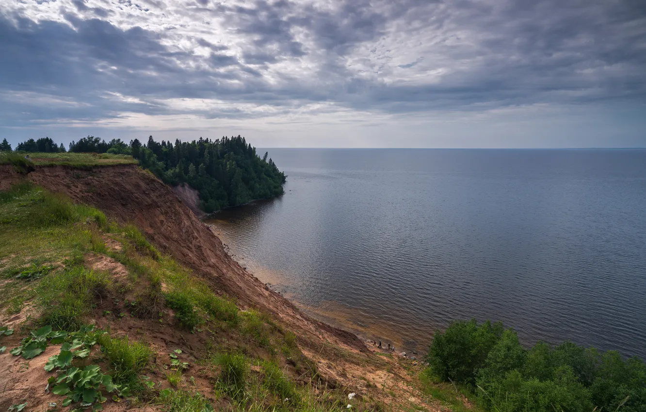 Photo wallpaper lake Onega, Vologda oblast, Oleg Zverev, Andoma Mountain