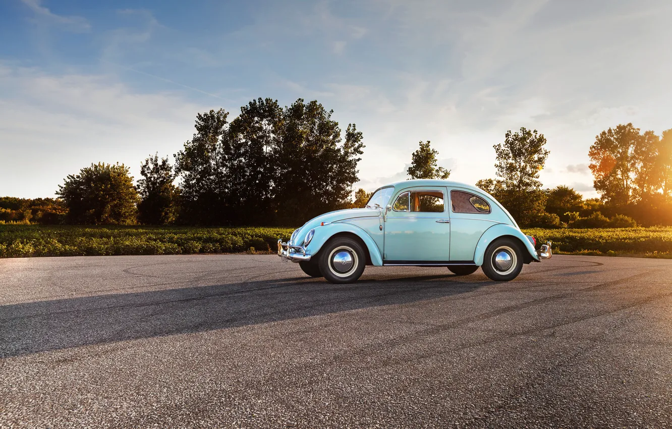 Photo wallpaper volkswagen, Sky, beetle, Hrome