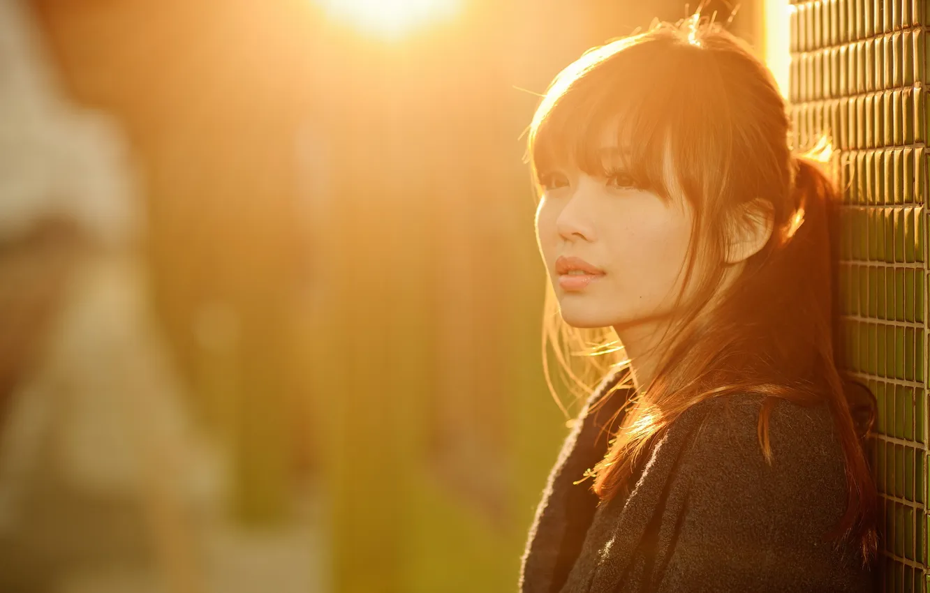 Photo wallpaper girl, light, portrait