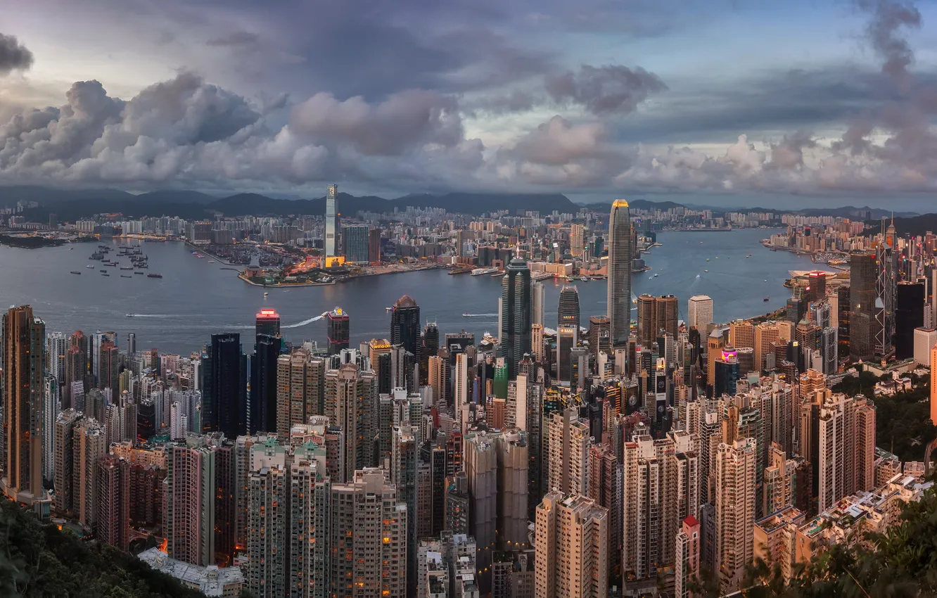 Photo wallpaper the city, Hong Kong, Central and Western District
