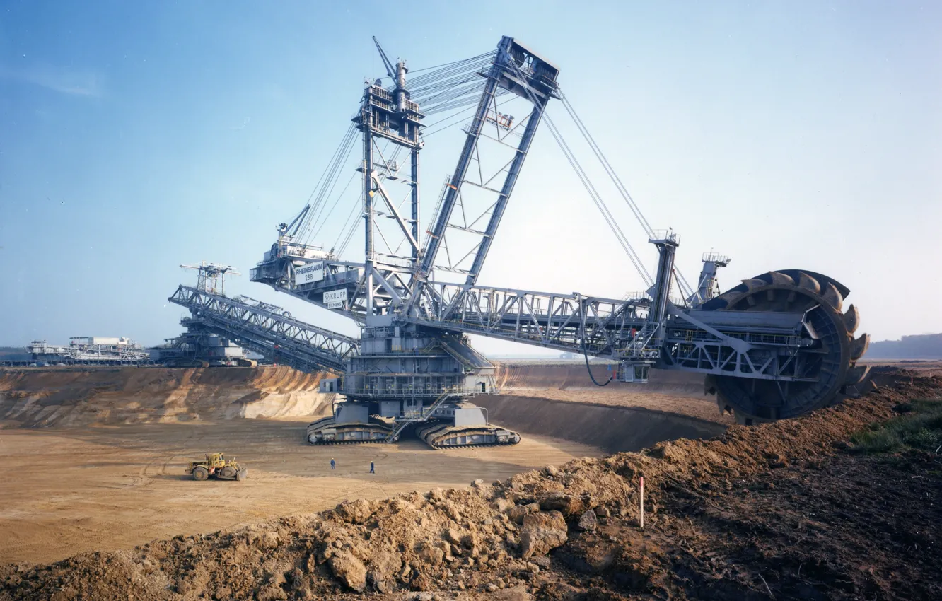 Photo wallpaper excavator, Bagger 288, Rotary