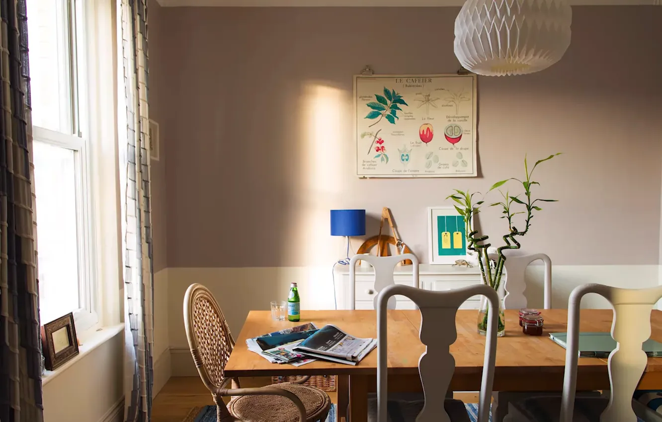 Photo wallpaper room, interior, dining room