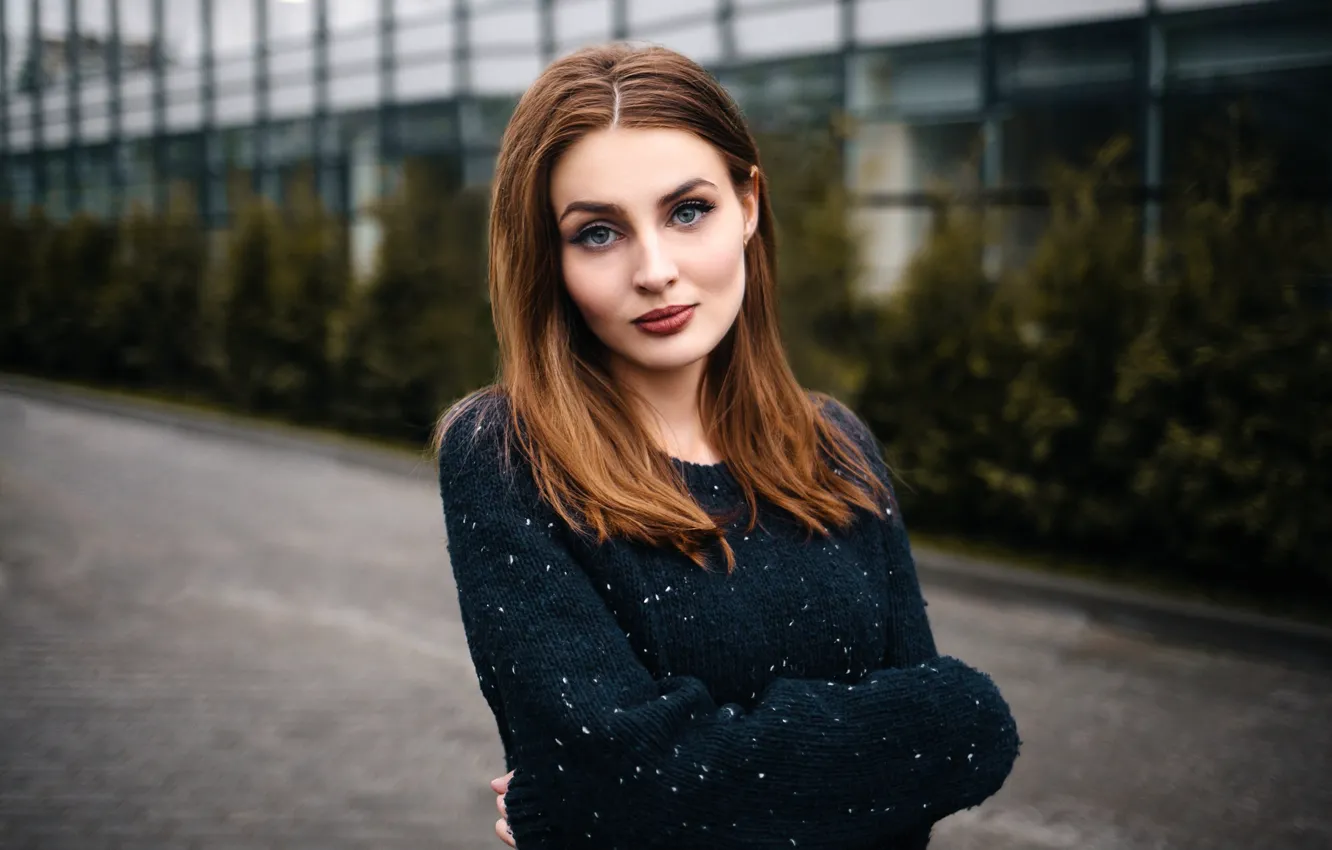 Photo wallpaper look, pose, model, portrait, makeup, hairstyle, beauty, is